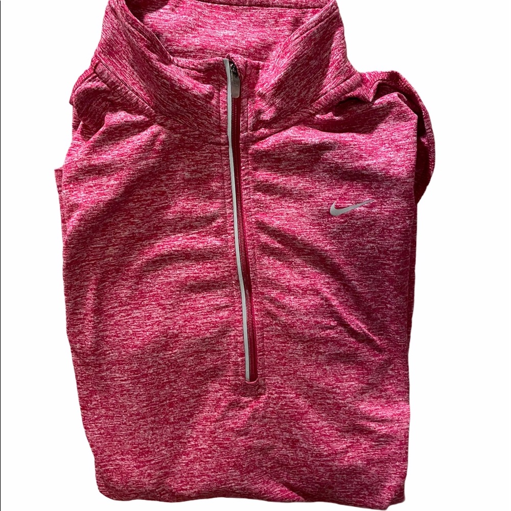 Nike pink quarter zip